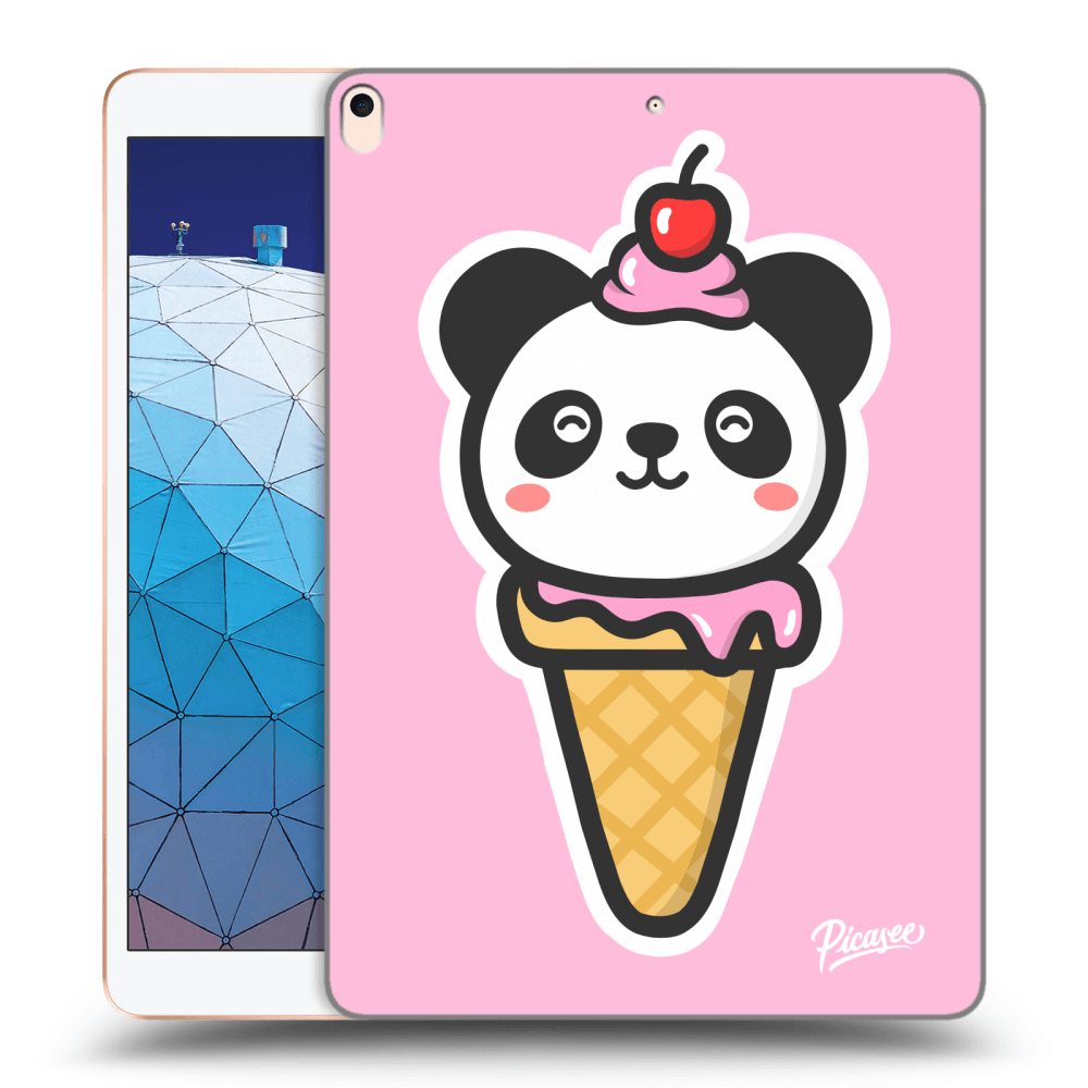 Picasee silikonový černý obal pro Apple iPad Air 10.5" 2019 (3.gen) - Ice Cream Panda