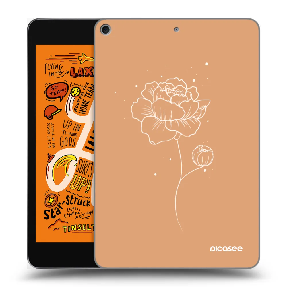 Picasee silikonový průhledný obal pro Apple iPad mini 2019 (5. gen) - Peonies