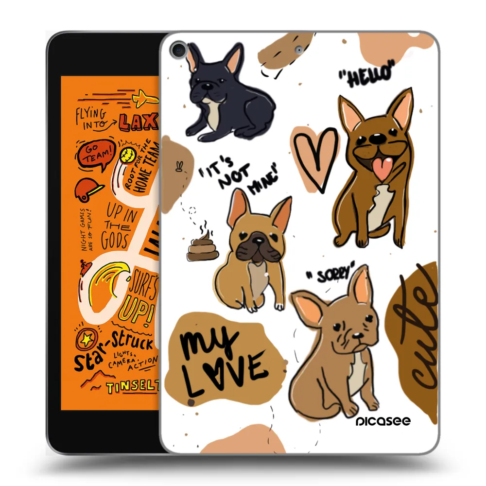 Picasee silikonový průhledný obal pro Apple iPad mini 2019 (5. gen) - Frenchies
