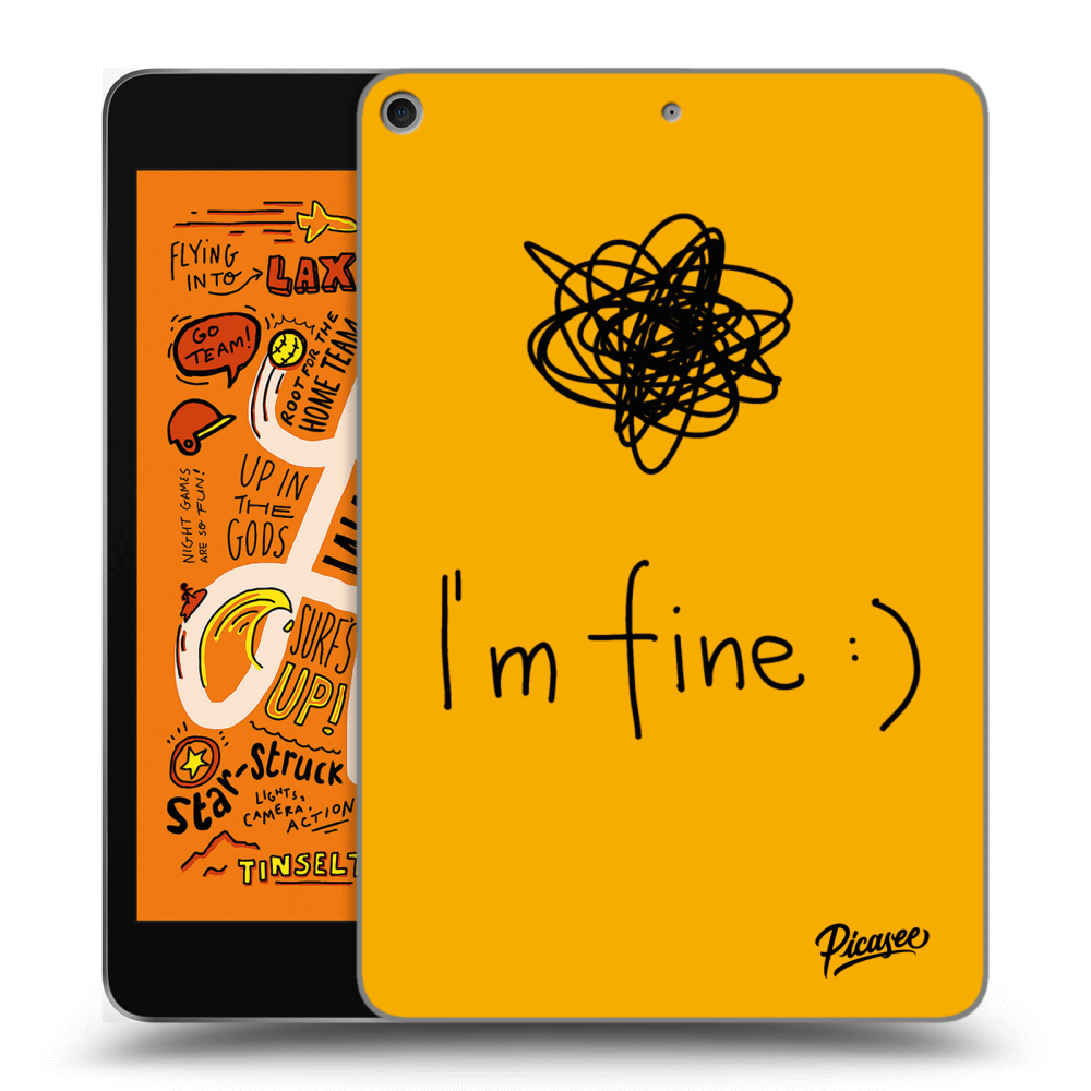 Picasee silikonový černý obal pro Apple iPad mini 2019 (5. gen) - I am fine