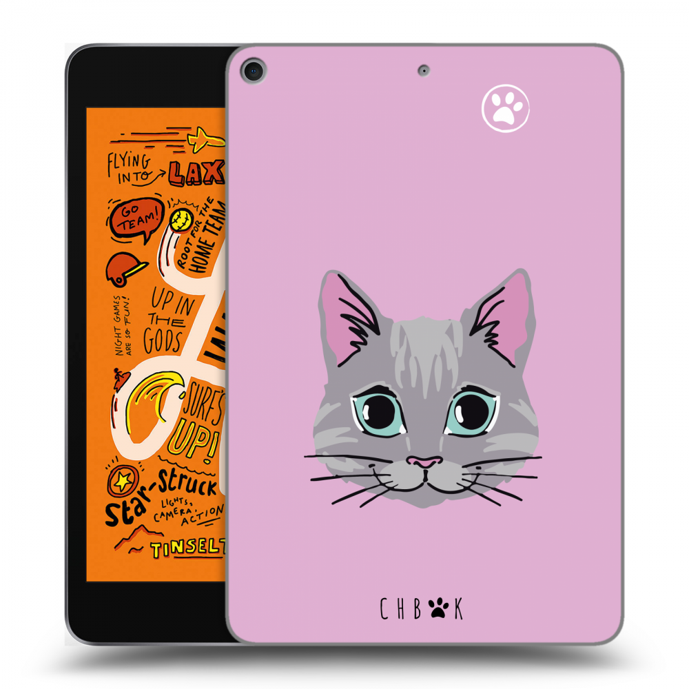 Picasee silikonový průhledný obal pro Apple iPad mini 2019 (5. gen) - Chybí mi kočky - Růžová