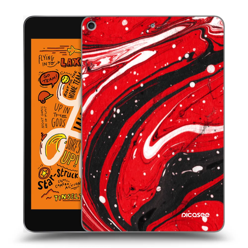 Picasee silikonový průhledný obal pro Apple iPad mini 2019 (5. gen) - Red black