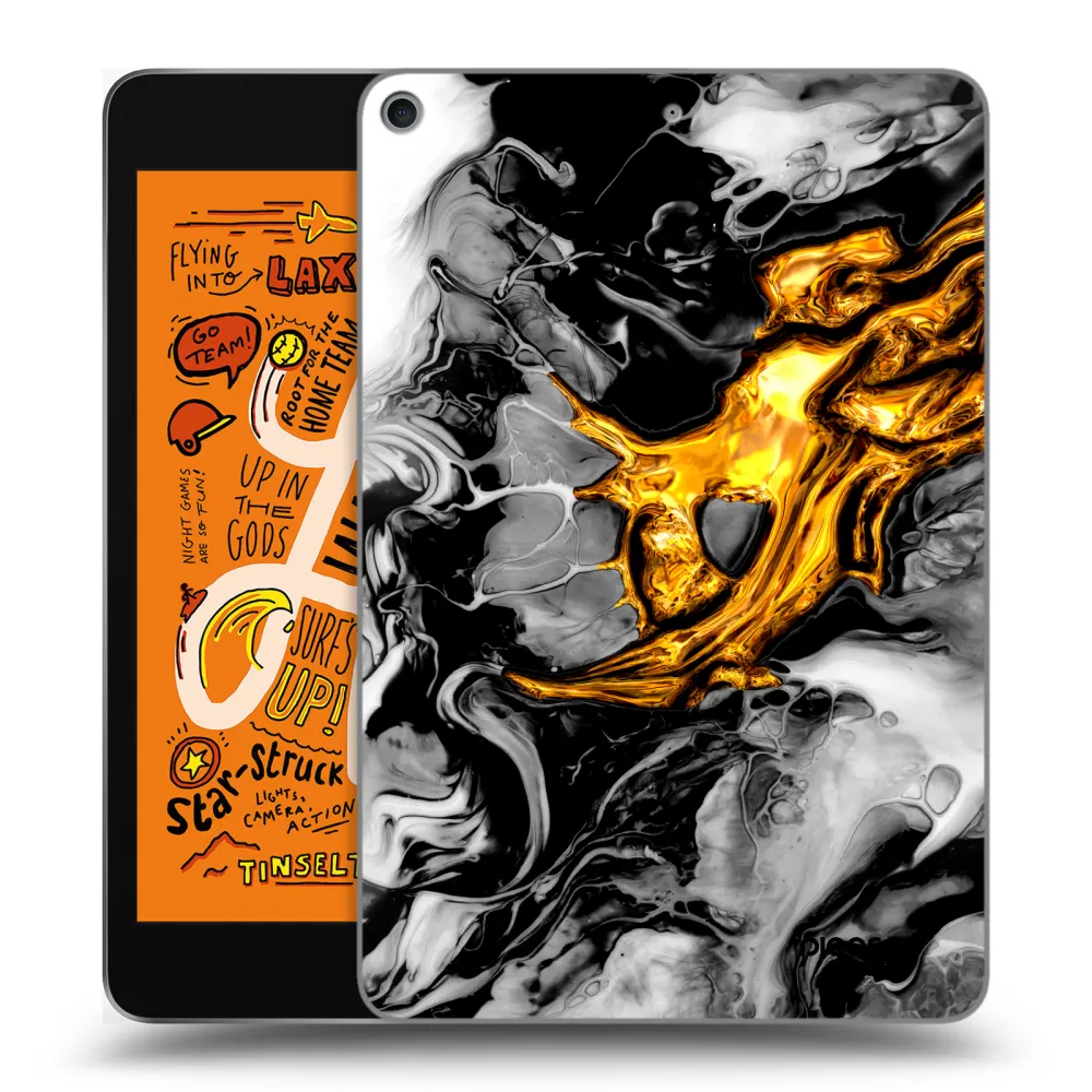 Picasee silikonový průhledný obal pro Apple iPad mini 2019 (5. gen) - Black Gold 2