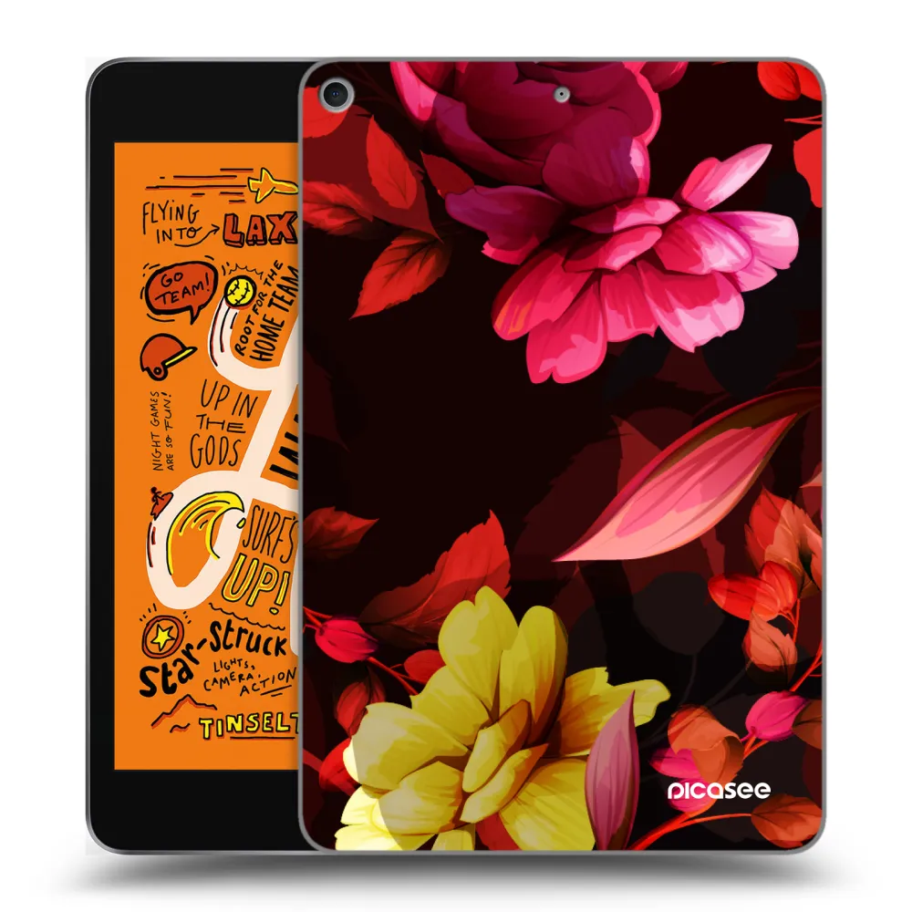 Picasee silikonový průhledný obal pro Apple iPad mini 2019 (5. gen) - Dark Peonny
