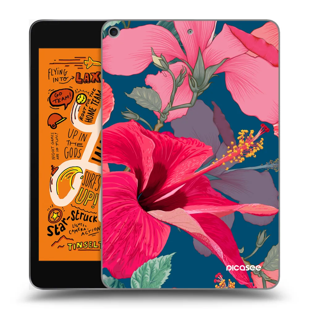Picasee silikonový průhledný obal pro Apple iPad mini 2019 (5. gen) - Hibiscus