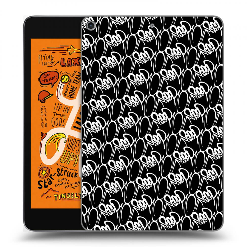 Picasee silikonový černý obal pro Apple iPad mini 2019 (5. gen) - Separ - White On Black 2