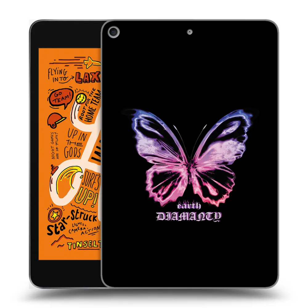 Picasee silikonový průhledný obal pro Apple iPad mini 2019 (5. gen) - Diamanty Purple