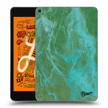 Picasee silikonový průhledný obal pro Apple iPad mini 2019 (5. gen) - Green marble