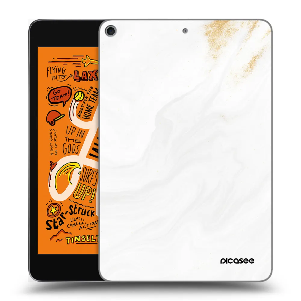 Picasee silikonový průhledný obal pro Apple iPad mini 2019 (5. gen) - Bílá