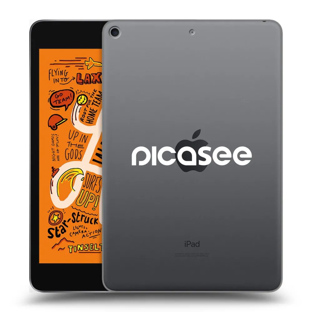Picasee silikonový průhledný obal pro Apple iPad mini 2019 (5. gen) - Picasee - new logo - white
