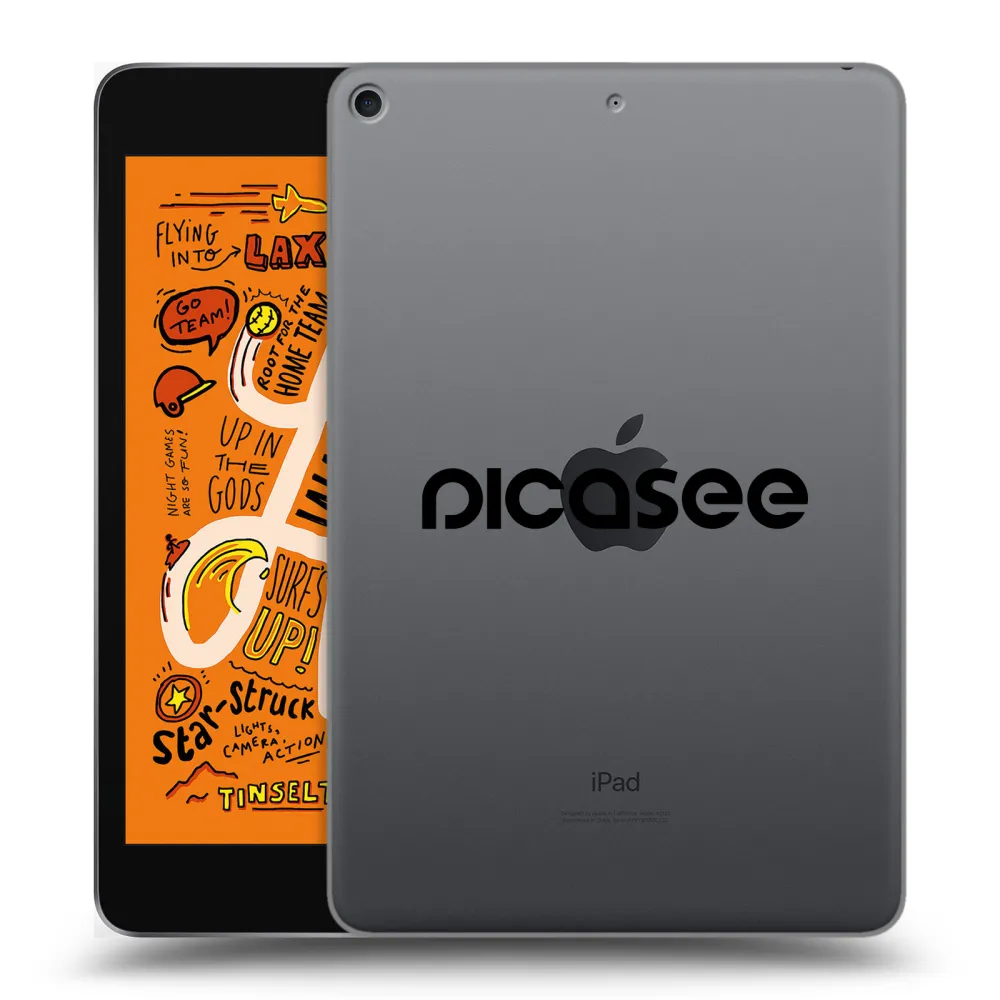 Picasee silikonový průhledný obal pro Apple iPad mini 2019 (5. gen) - Picasee - new logo - black