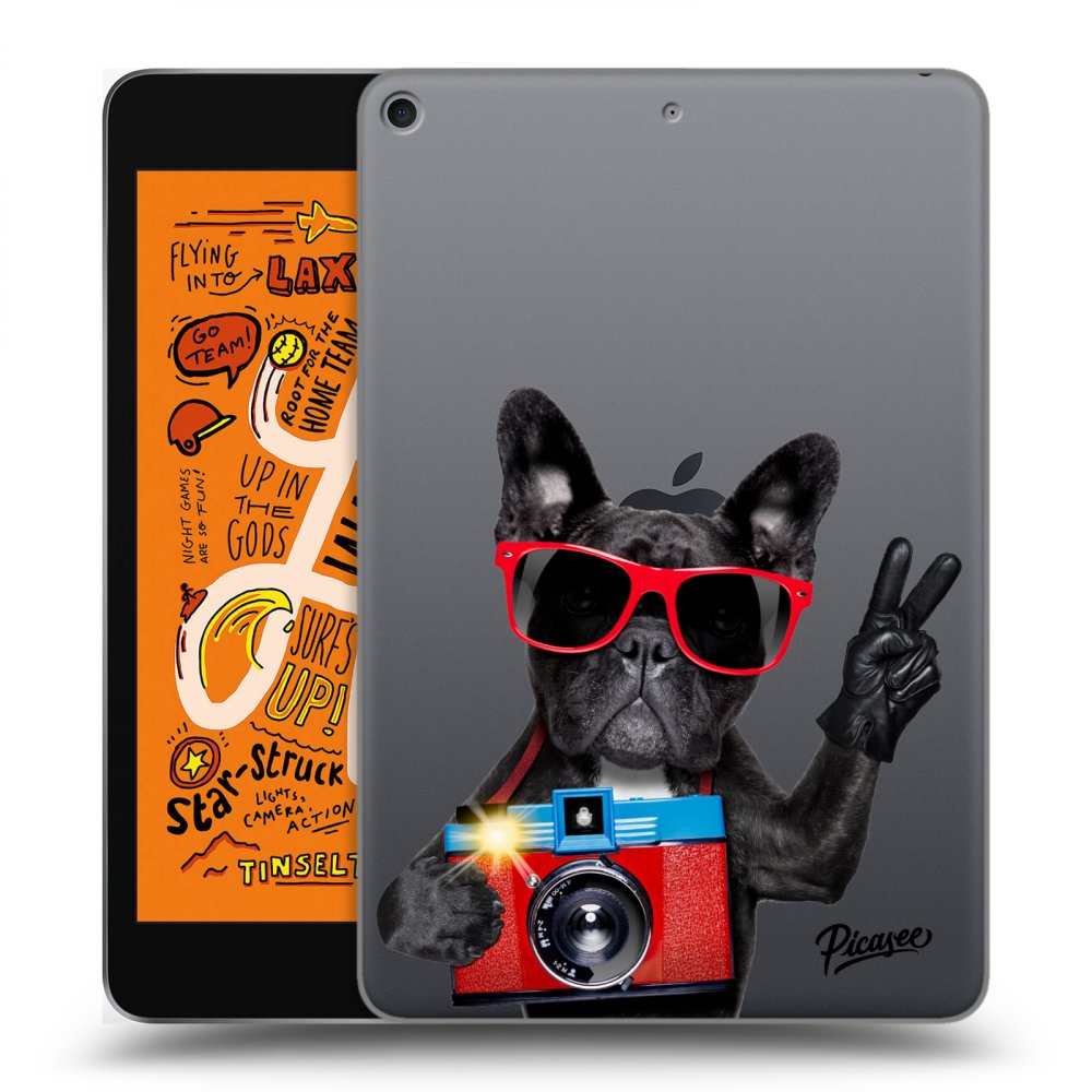 Picasee silikonový průhledný obal pro Apple iPad mini 2019 (5. gen) - French Bulldog