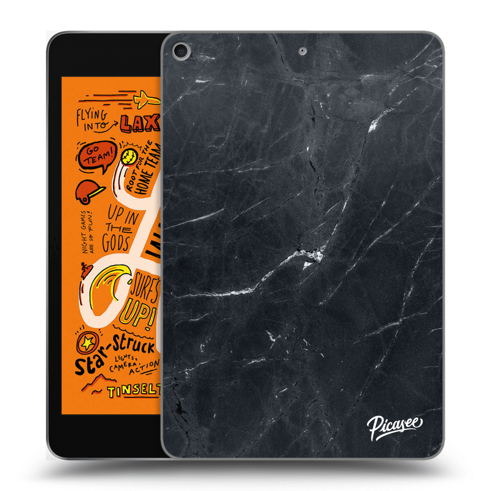 Picasee silikonový průhledný obal pro Apple iPad mini 2019 (5. gen) - Black marble