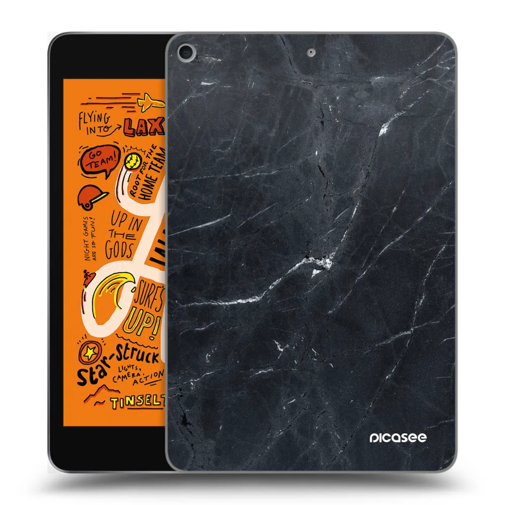 Picasee silikonový průhledný obal pro Apple iPad mini 2019 (5. gen) - Black marble