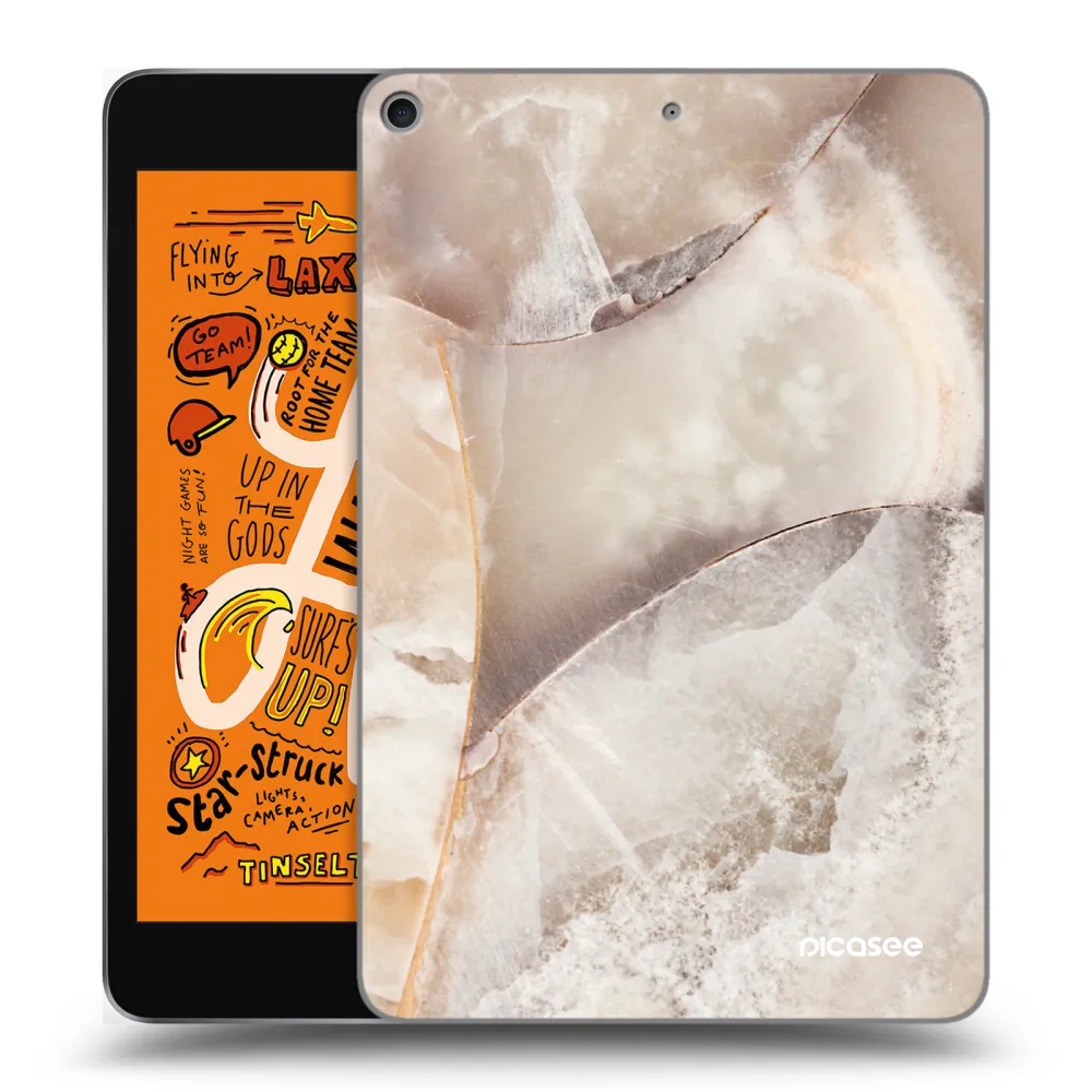 Picasee silikonový průhledný obal pro Apple iPad mini 2019 (5. gen) - Cream marble
