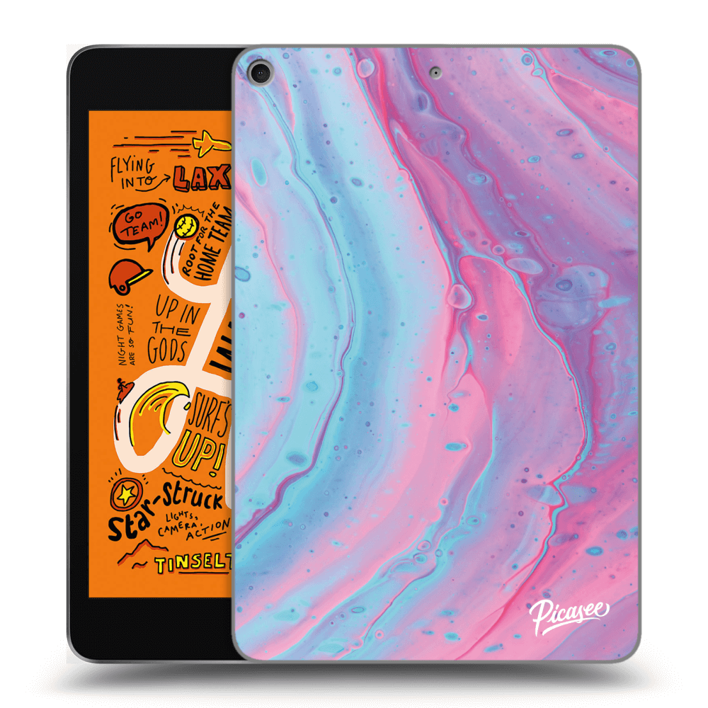Picasee silikonový průhledný obal pro Apple iPad mini 2019 (5. gen) - Pink liquid