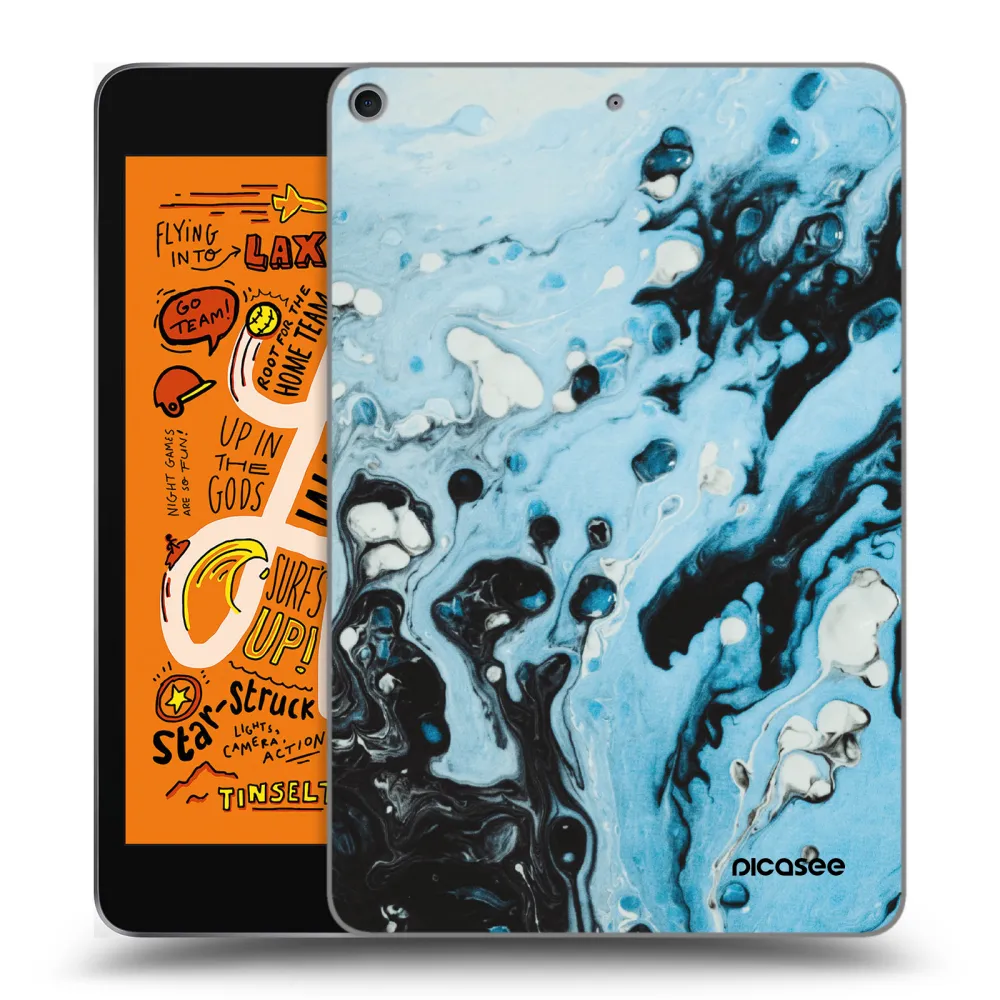 Picasee silikonový průhledný obal pro Apple iPad mini 2019 (5. gen) - Organic blue