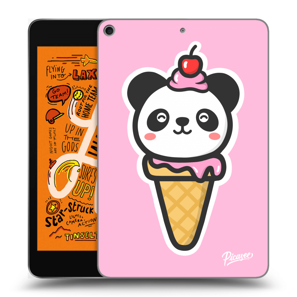 Picasee silikonový černý obal pro Apple iPad mini 2019 (5. gen) - Ice Cream Panda