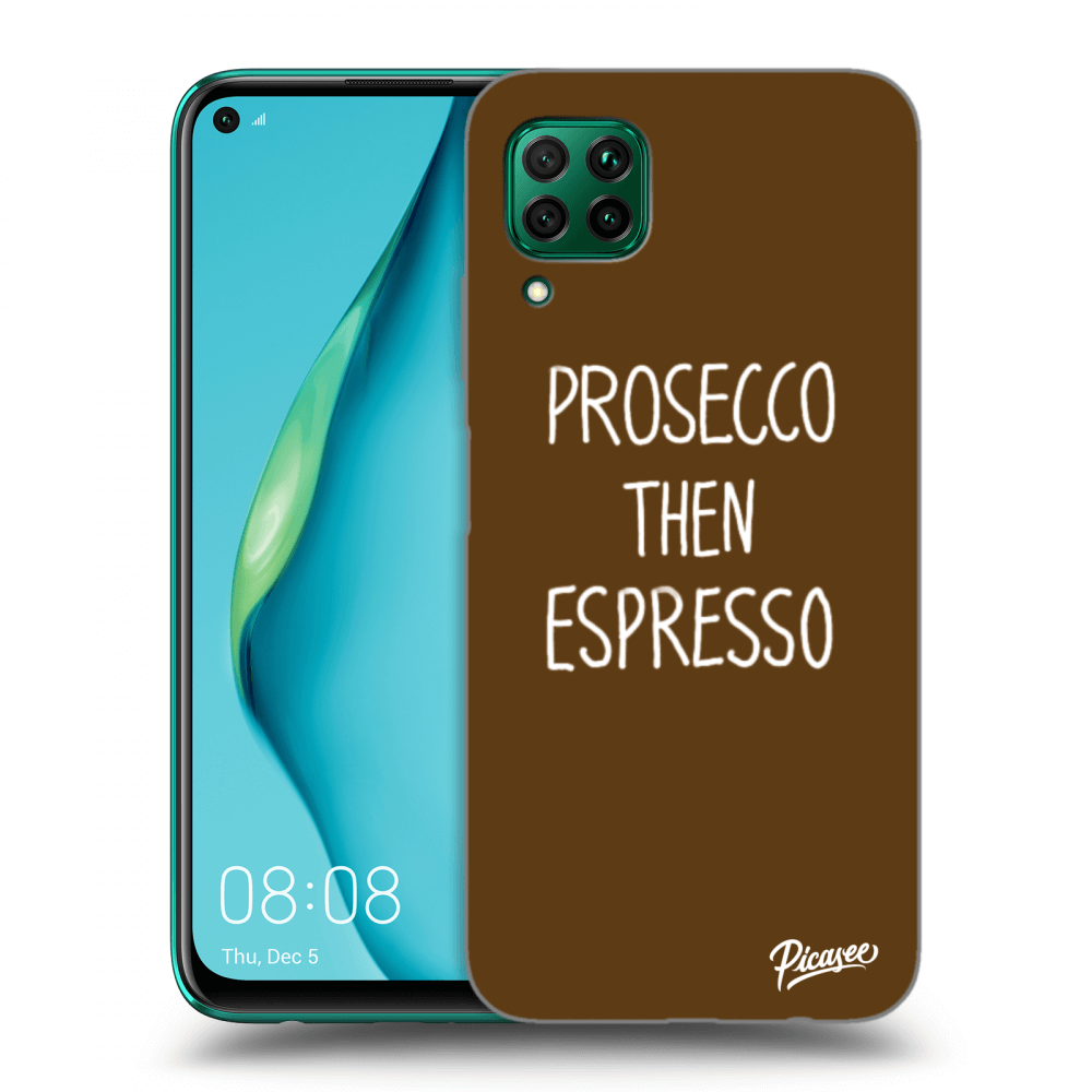 Picasee silikonový průhledný obal pro Huawei P40 Lite - Prosecco then espresso