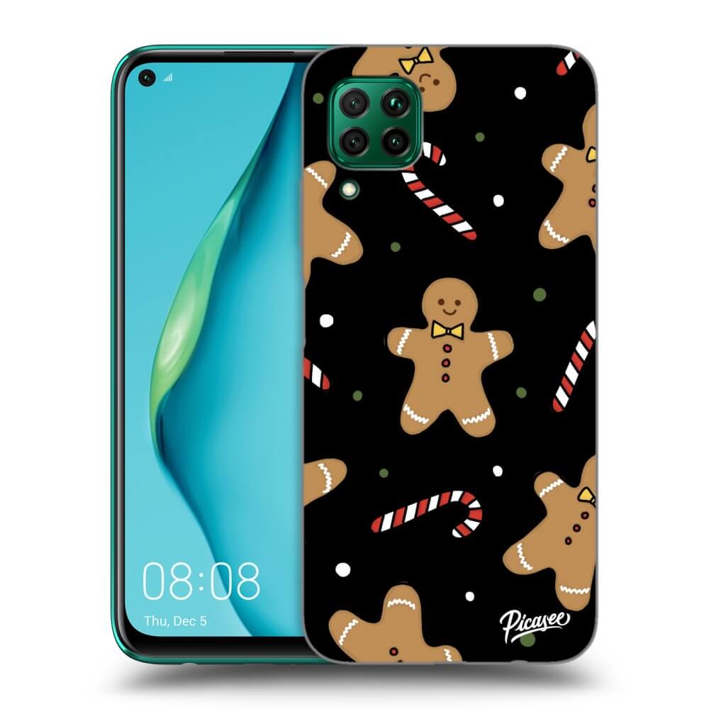 Picasee silikonový černý obal pro Huawei P40 Lite - Gingerbread