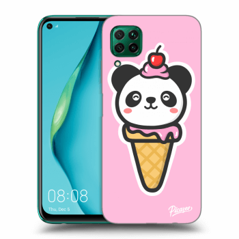 Picasee silikonový černý obal pro Huawei P40 Lite - Ice Cream Panda