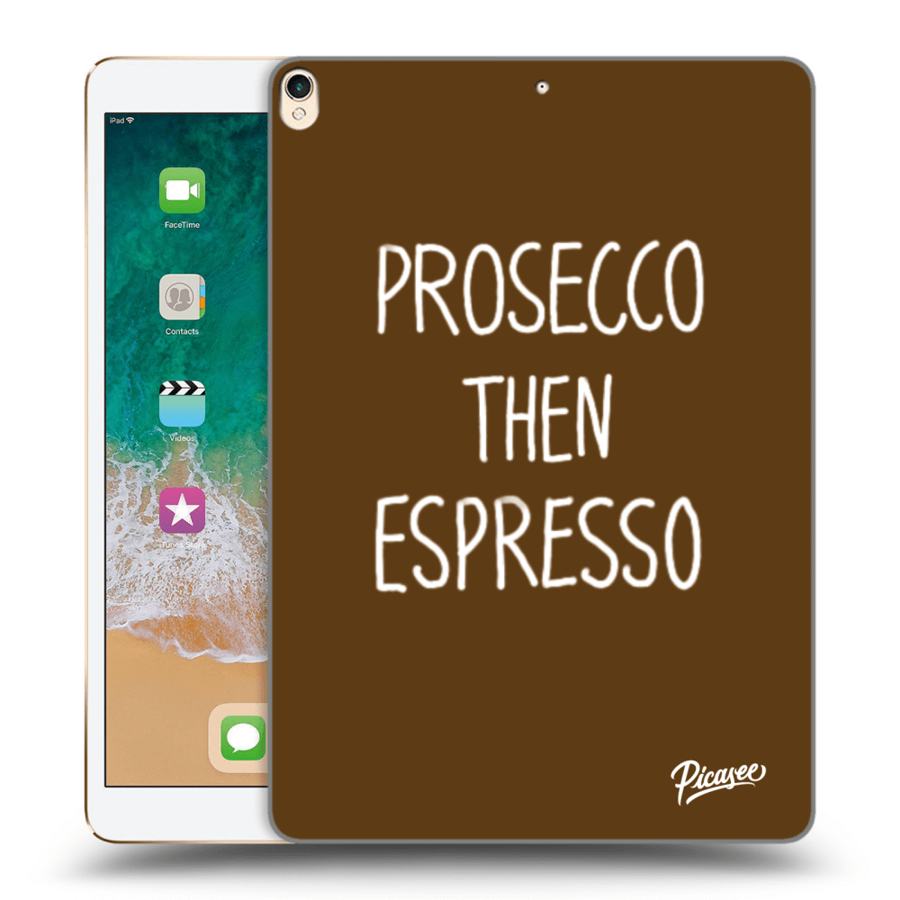 Picasee silikonový průhledný obal pro Apple iPad Pro 10.5" 2017 (2. gen) - Prosecco then espresso