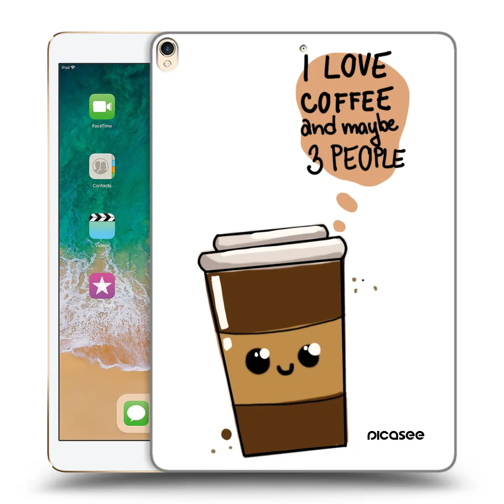 Picasee silikonový průhledný obal pro Apple iPad Pro 10.5" 2017 (2. gen) - Cute coffee