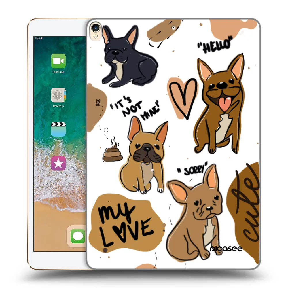 Picasee silikonový průhledný obal pro Apple iPad Pro 10.5" 2017 (2. gen) - Frenchies