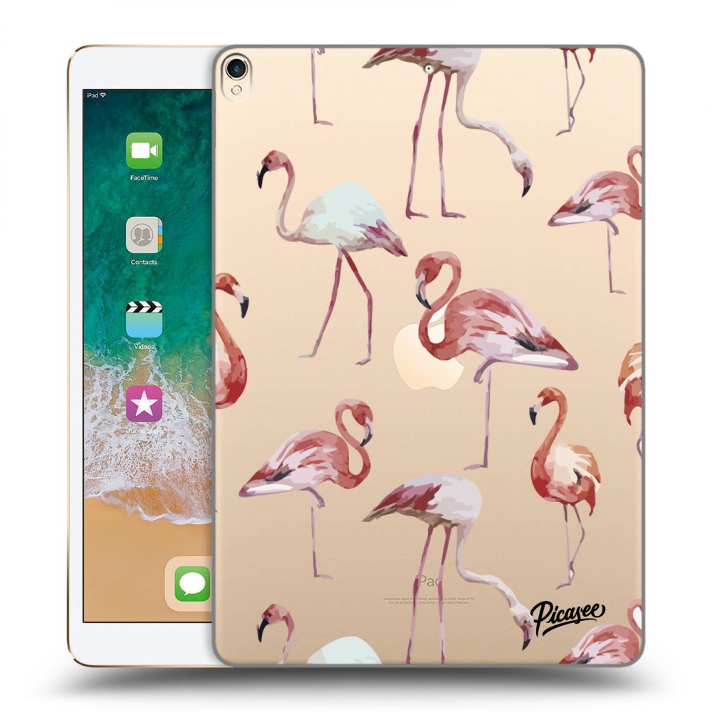 Picasee silikonový průhledný obal pro Apple iPad Pro 10.5" 2017 (2. gen) - Flamingos