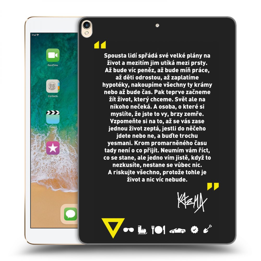 Picasee silikonový černý obal pro Apple iPad Pro 10.5" 2017 (2. gen) - Kazma - BUĎTE TROCHU YESMANI