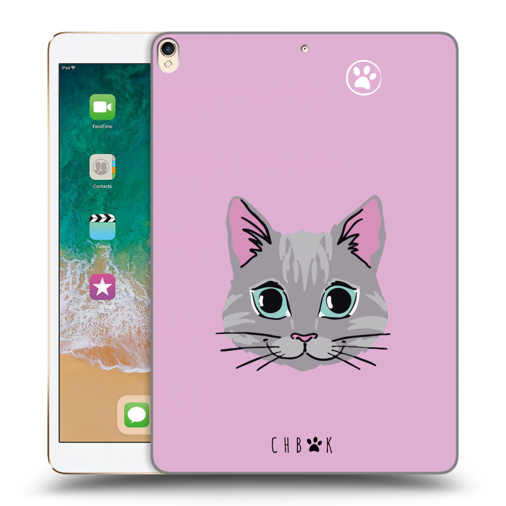 Picasee silikonový průhledný obal pro Apple iPad Pro 10.5" 2017 (2. gen) - Chybí mi kočky - Růžová