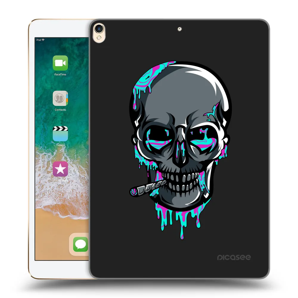 Picasee silikonový černý obal pro Apple iPad Pro 10.5" 2017 (2. gen) - EARTH - Lebka 3.0