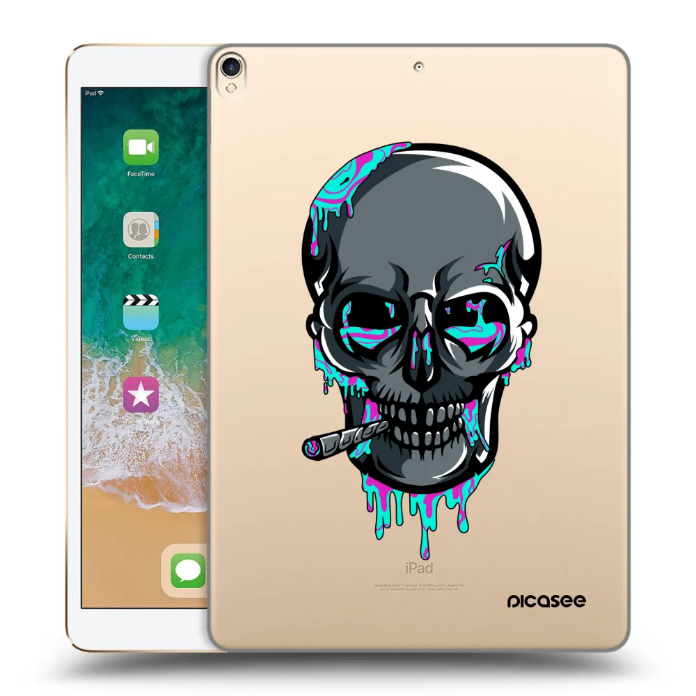 Picasee silikonový průhledný obal pro Apple iPad Pro 10.5" 2017 (2. gen) - EARTH - Lebka 3.0
