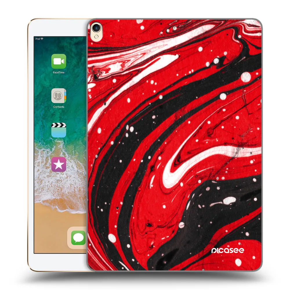 Picasee silikonový průhledný obal pro Apple iPad Pro 10.5" 2017 (2. gen) - Red black