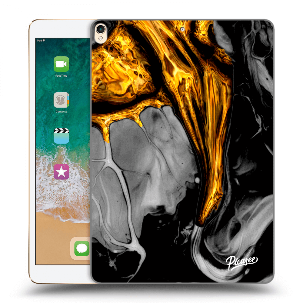 Picasee silikonový černý obal pro Apple iPad Pro 10.5" 2017 (2. gen) - Black Gold
