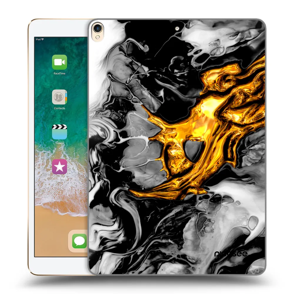 Picasee silikonový průhledný obal pro Apple iPad Pro 10.5" 2017 (2. gen) - Black Gold 2