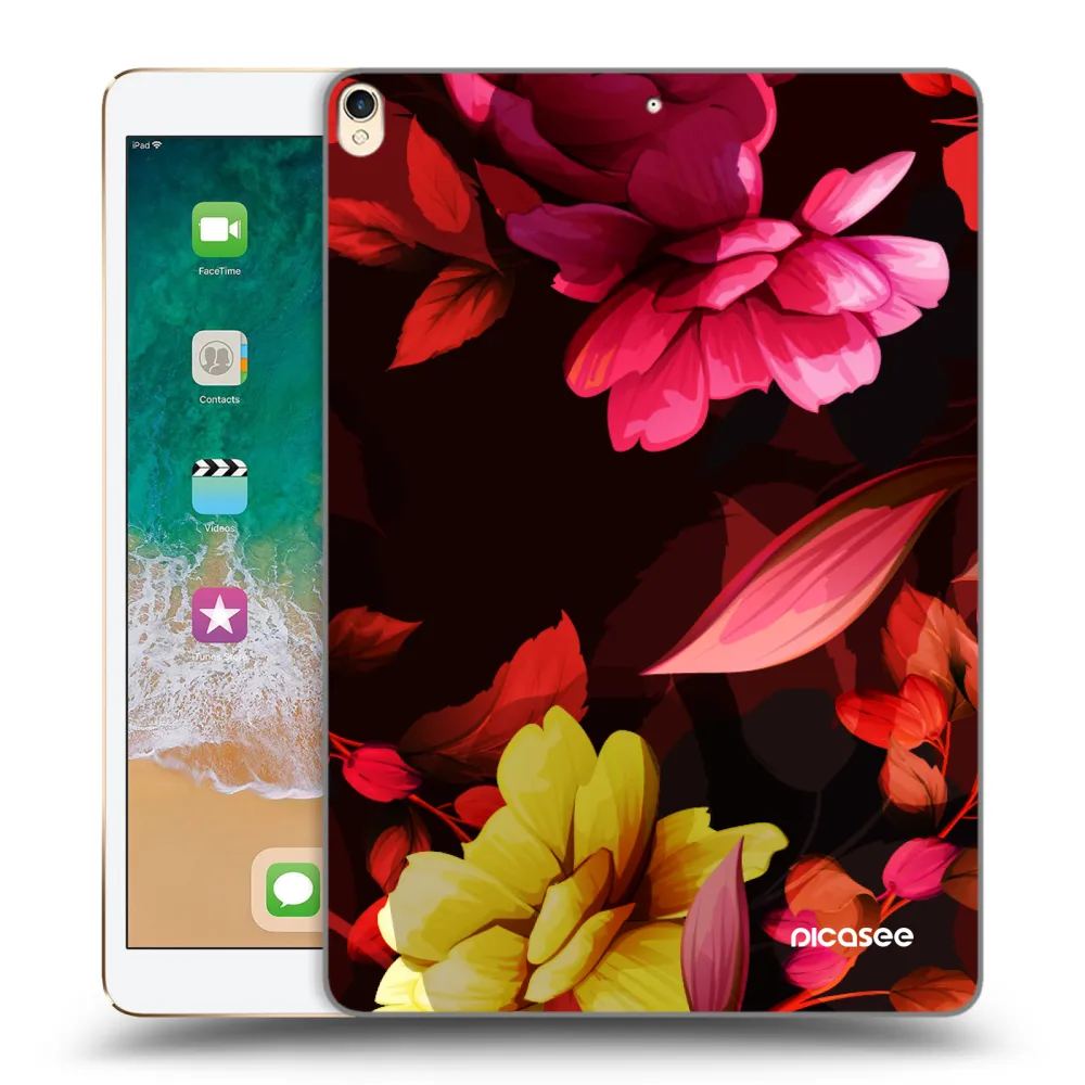 Picasee silikonový průhledný obal pro Apple iPad Pro 10.5" 2017 (2. gen) - Dark Peonny