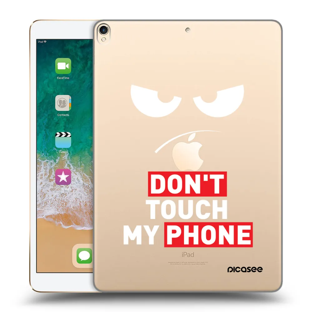 Picasee silikonový průhledný obal pro Apple iPad Pro 10.5" 2017 (2. gen) - Angry Eyes - Transparent