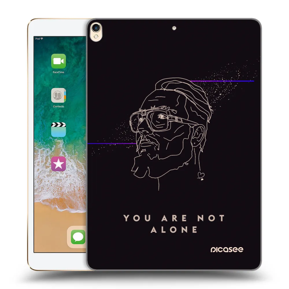 Picasee silikonový průhledný obal pro Apple iPad Pro 10.5" 2017 (2. gen) - You are not alone