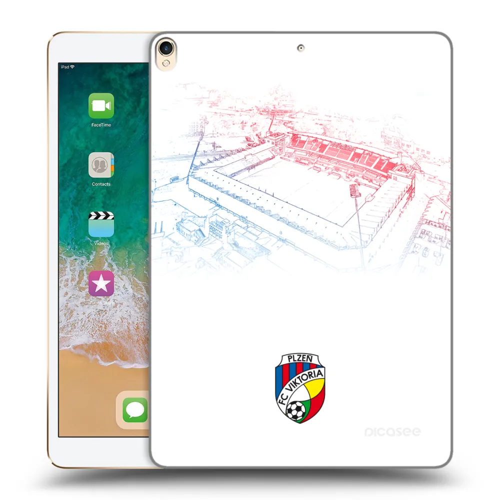 Picasee silikonový průhledný obal pro Apple iPad Pro 10.5" 2017 (2. gen) - FC Viktoria Plzeň C