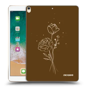 Obal pro Apple iPad Pro 10.5" 2017 (2. gen) - Brown flowers