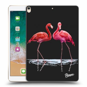Picasee silikonový černý obal pro Apple iPad Pro 10.5" 2017 (2. gen) - Flamingos couple