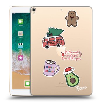 Picasee silikonový průhledný obal pro Apple iPad Pro 10.5" 2017 (2. gen) - Christmas Stickers