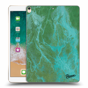 Picasee silikonový černý obal pro Apple iPad Pro 10.5" 2017 (2. gen) - Green marble