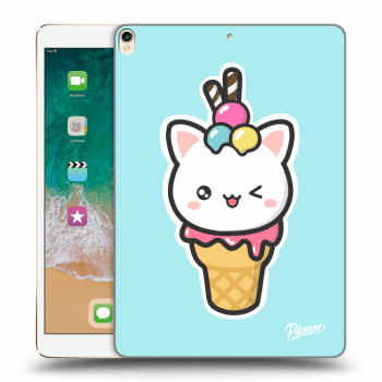 Picasee silikonový průhledný obal pro Apple iPad Pro 10.5" 2017 (2. gen) - Ice Cream Cat