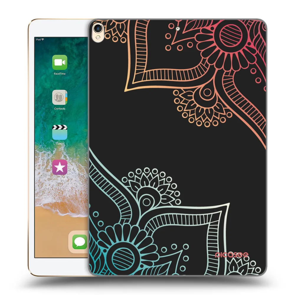 Picasee silikonový černý obal pro Apple iPad Pro 10.5" 2017 (2. gen) - Květinový vzor