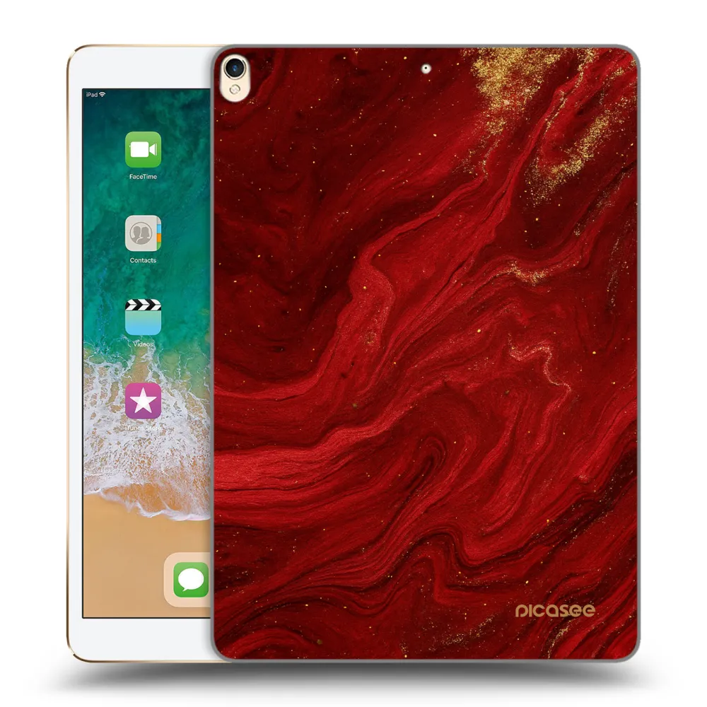 Picasee silikonový průhledný obal pro Apple iPad Pro 10.5" 2017 (2. gen) - Červená