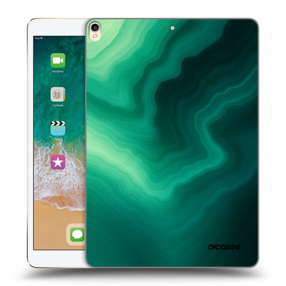 Picasee silikonový průhledný obal pro Apple iPad Pro 10.5" 2017 (2. gen) - Malachite