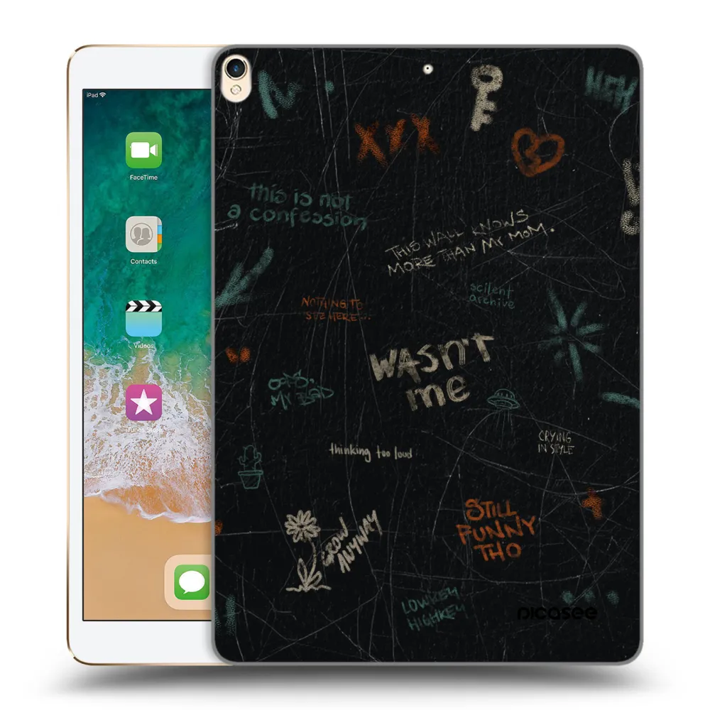 Picasee silikonový průhledný obal pro Apple iPad Pro 10.5" 2017 (2. gen) - CONFESSION