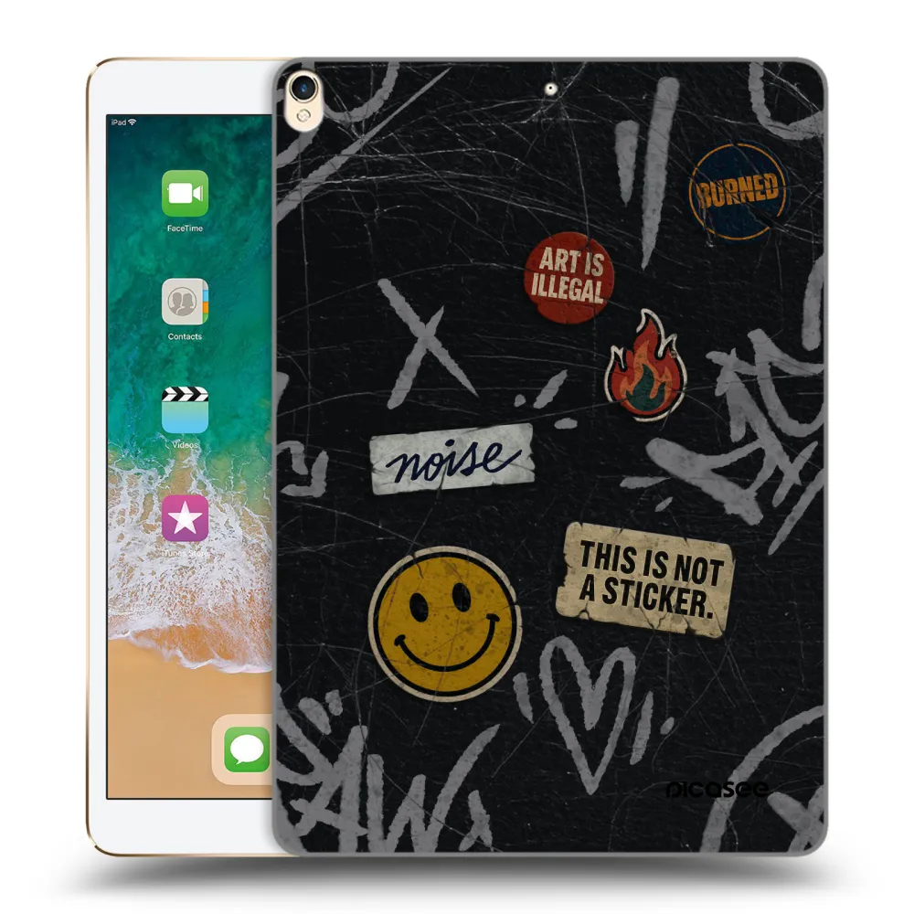 Picasee silikonový průhledný obal pro Apple iPad Pro 10.5" 2017 (2. gen) - STICKERS x TAGS